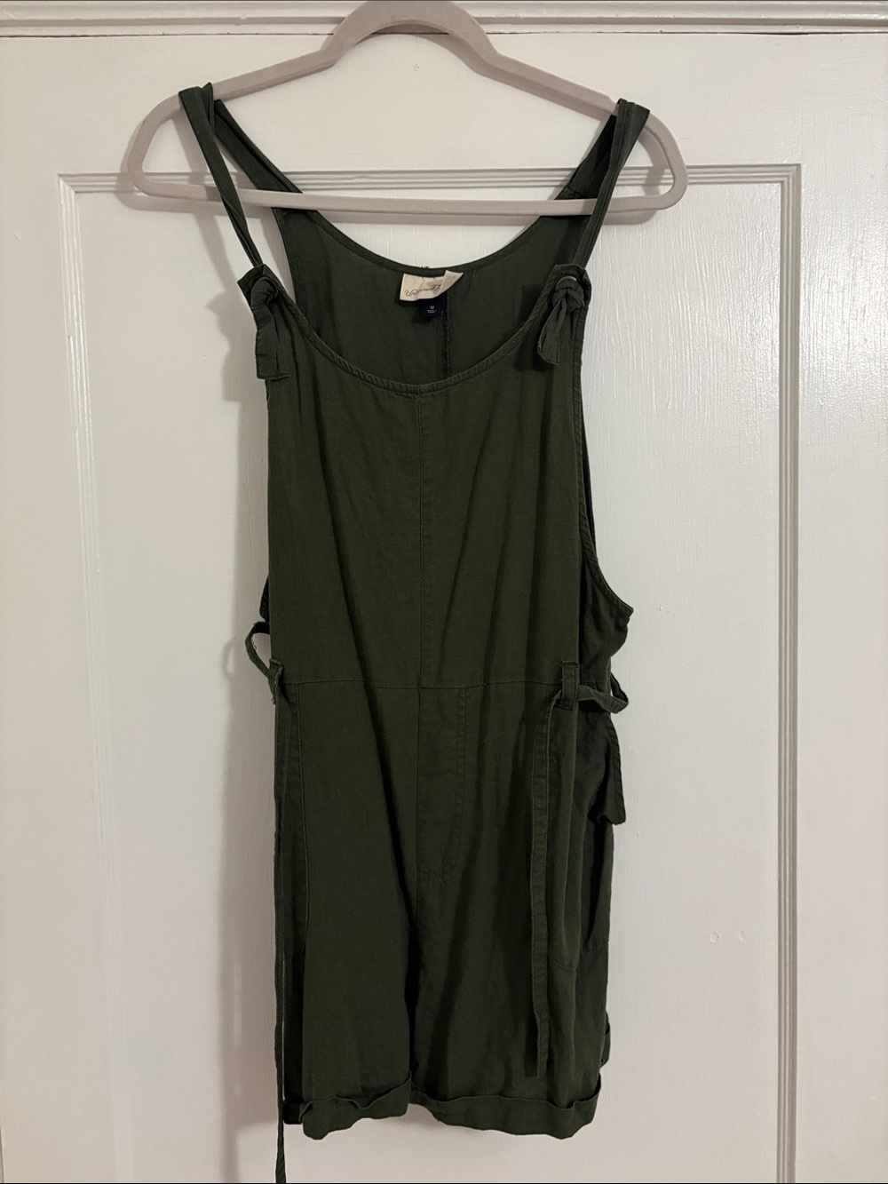 Universal Thread Olive Green Romper with Tie Details